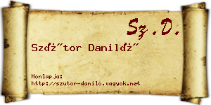 Szútor Daniló névjegykártya